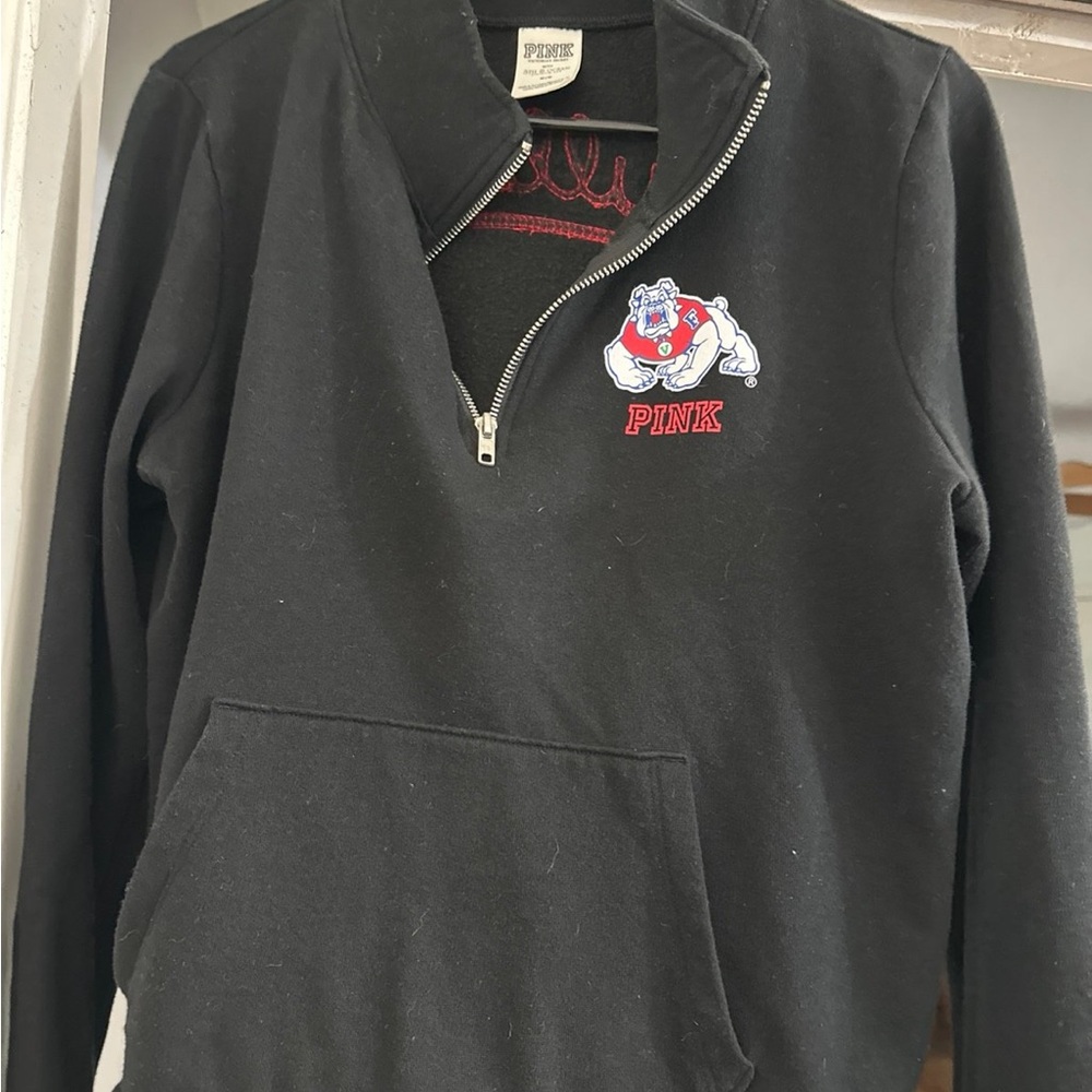 PINK Victoria's Secret Black Zip-Up Men's Sweater